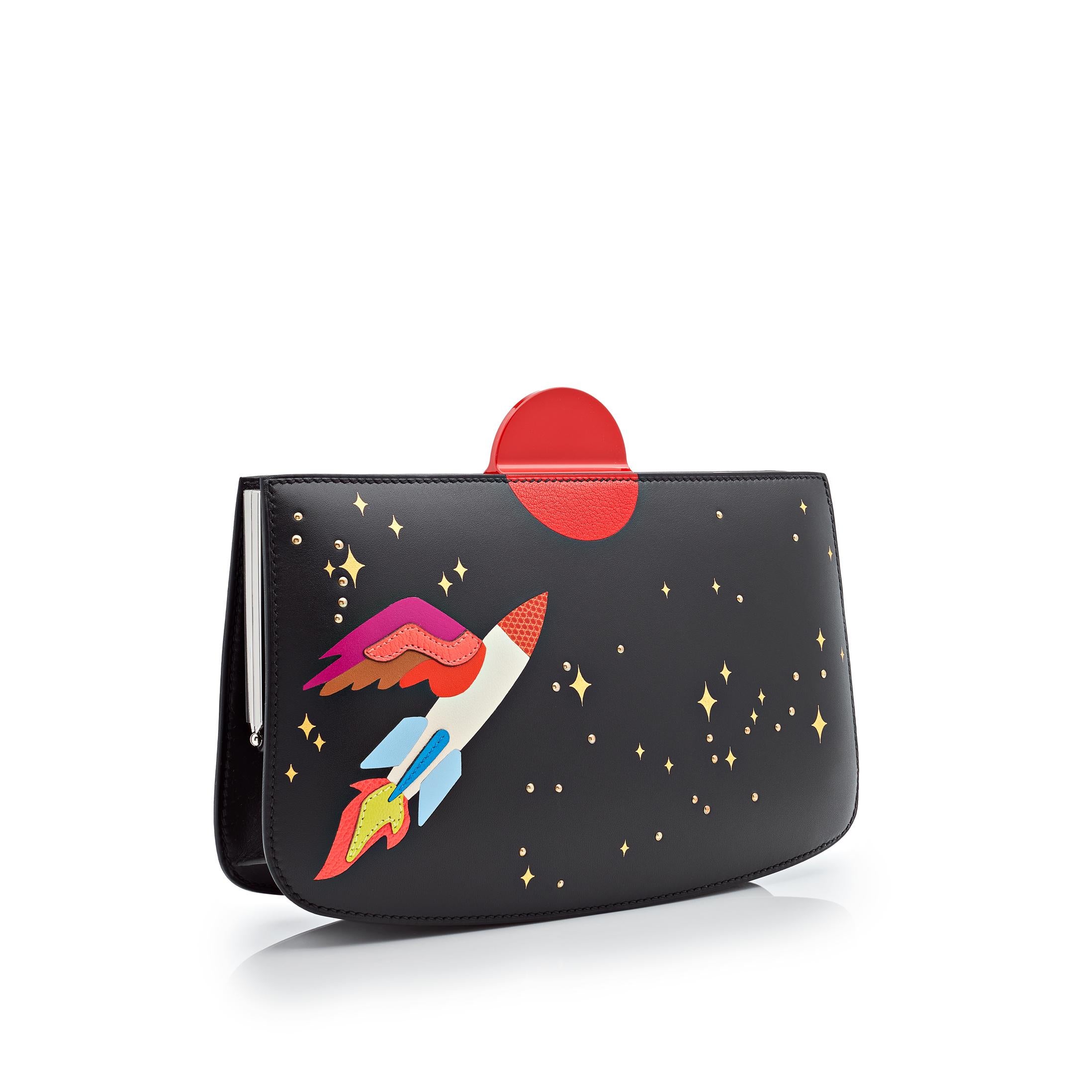 Hermès Space Sac à Malice Noir / Multicolore Monsieur and Lizard Leather In New Condition For Sale In New York, NY
