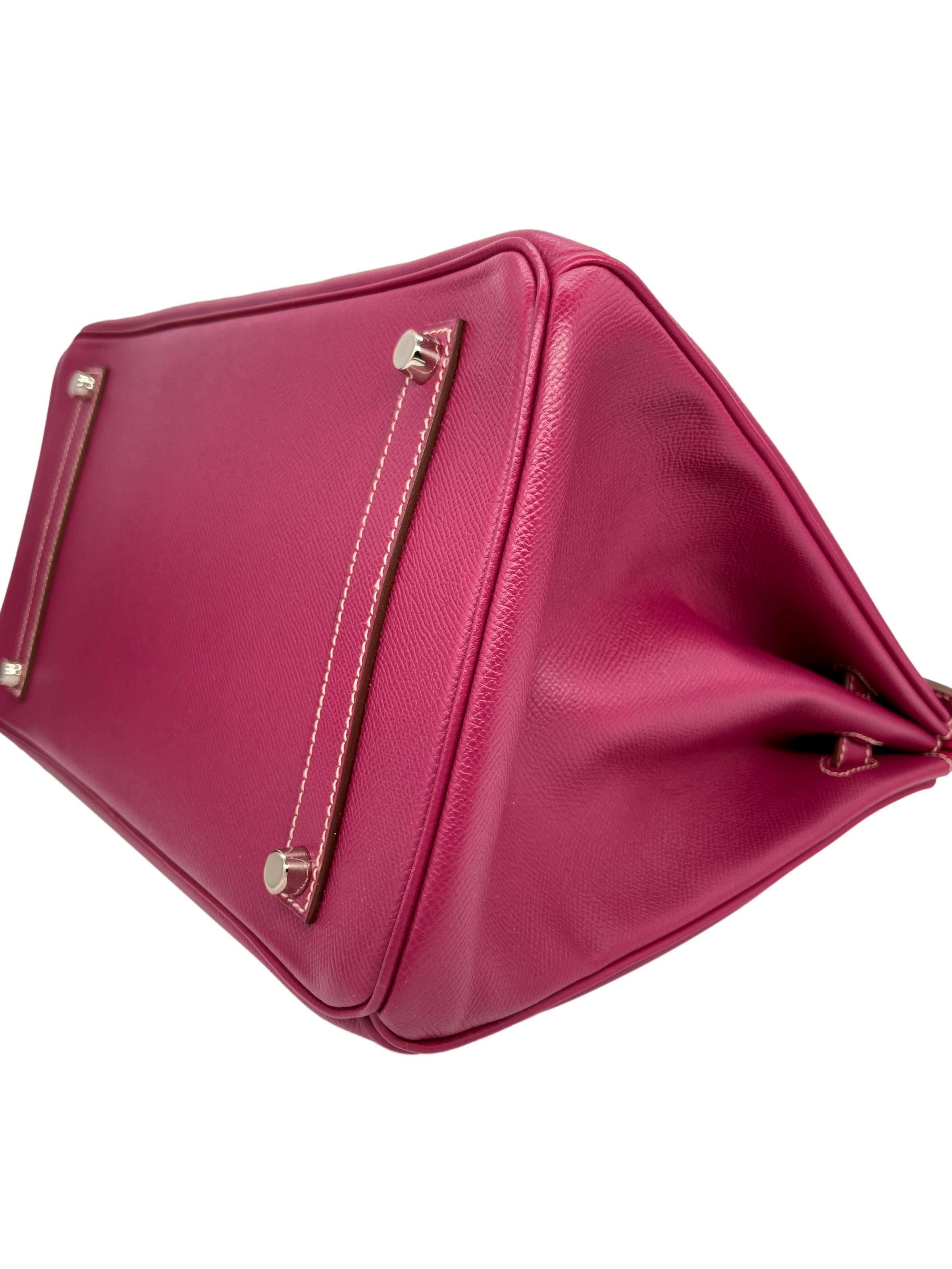 Hermès Special Edition Bi-Color Tosca & Rose Tyrien Epsom  Candy 35cm Birkin Bag 8