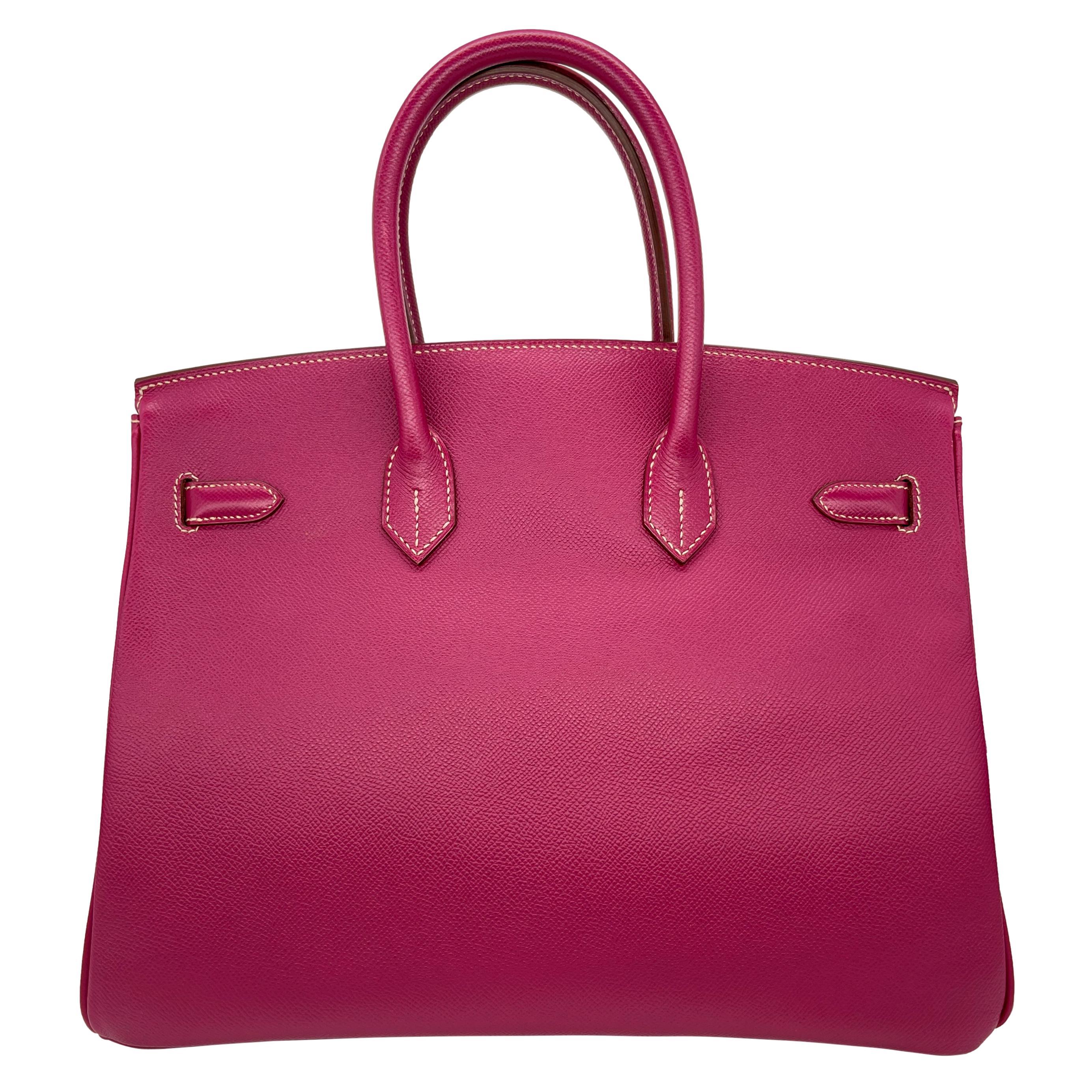 Hermès Special Edition Bi-Color Tosca & Rose Tyrien Epsom  Candy 35cm Birkin Bag 1