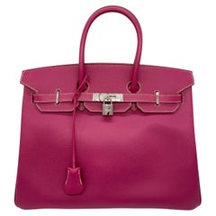 Hermès Special Edition Bi-Color Tosca & Rose Tyrien Epsom  Candy 35cm Birkin Bag