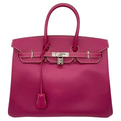 Hermès Sonderausgabe Bi-Color Tosca & Rose Tyrien Epsom 35cm Birkin-Tasche