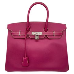 Hermès Special Edition Bi-Color Tosca & Rose Tyrien Epsom  Sac Birkin 35 cm couleur bonbon