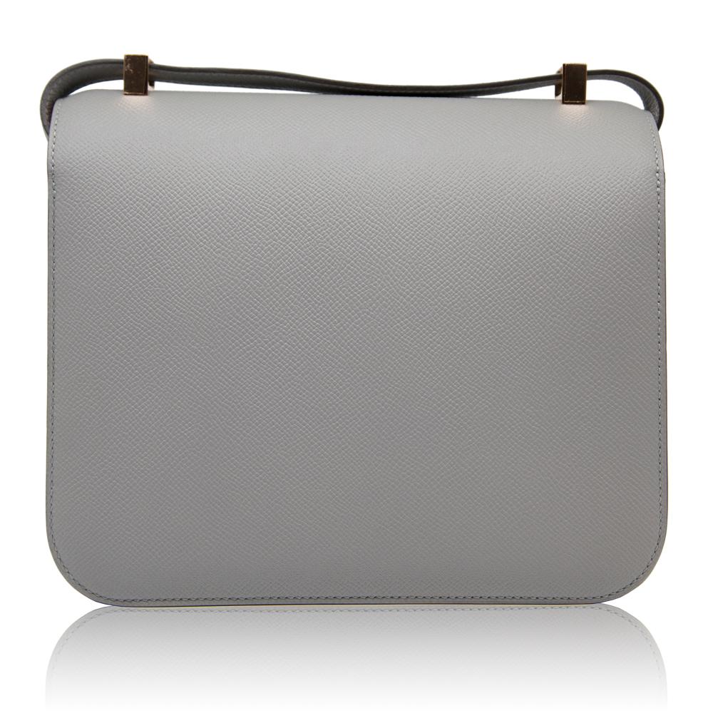 Gray Hermès Special Order 24cm Bi-Colour Constance Bag