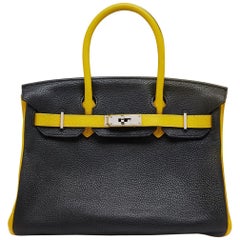 Hermes Sonderbestellung zweifarbige 30 cm Birkin Tasche