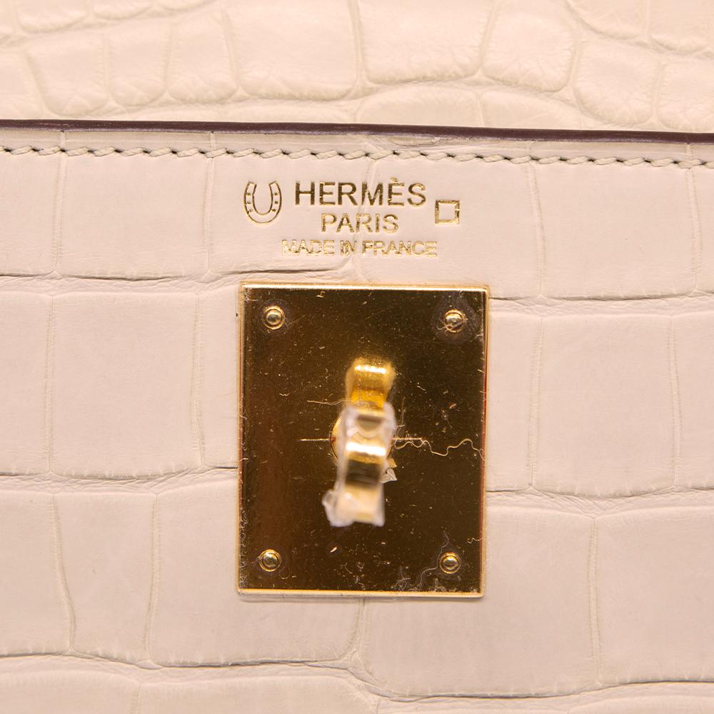 Hermès Special Order Bi-Colour Alligator Leather 32cm Kelly Bag 3