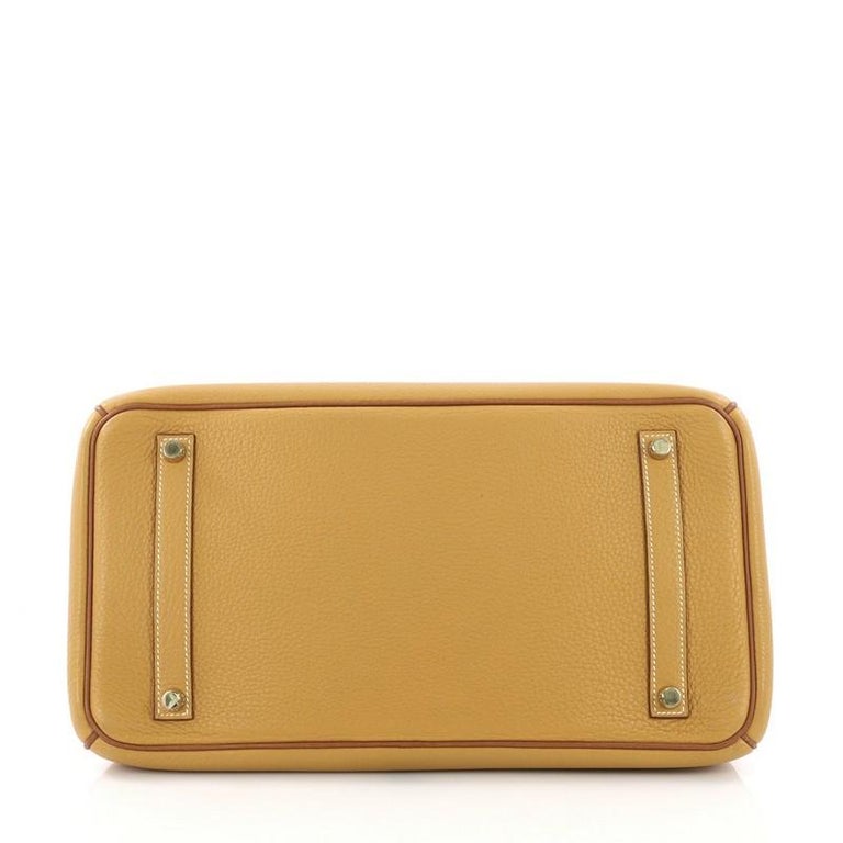 Hermes Special Order Birkin Handbag Bicolor Clemence With Gold Hardware ...