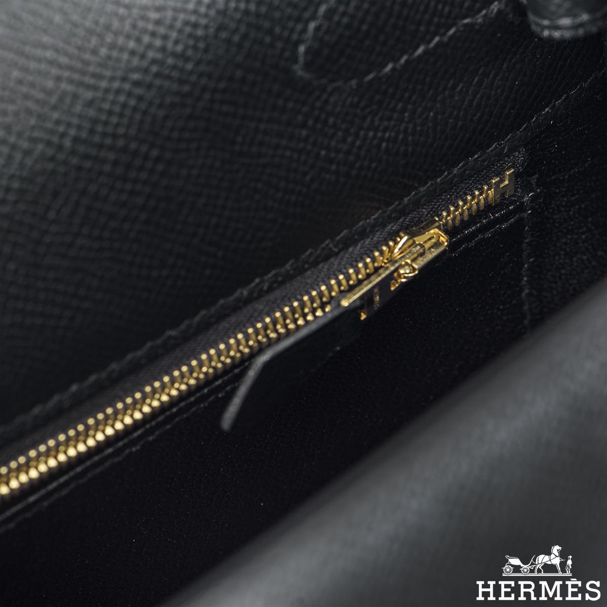 Hermès Special Order Kelly Sellier 35cm Noir Veau Epsom GHW For Sale 3
