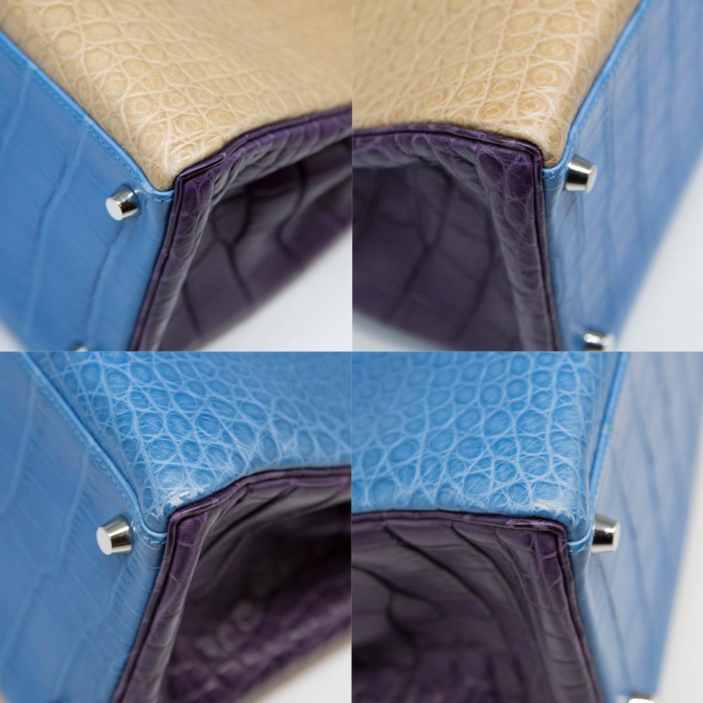 Hermès Special Order Tri-Colour Leather 35cm Kelly Bag 4