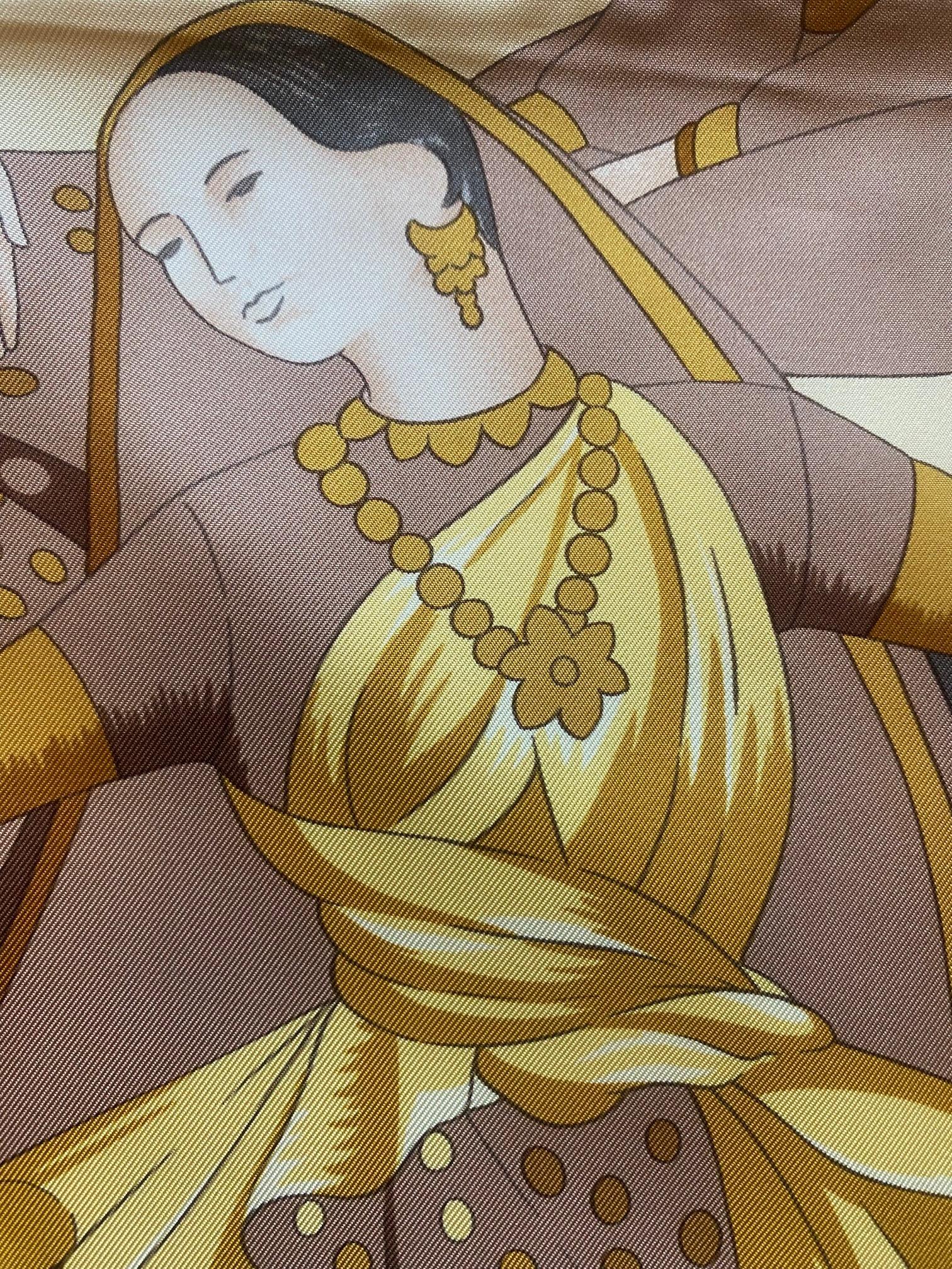 Hermes Splendeur des Maharajas II Silk Scarf For Sale 2