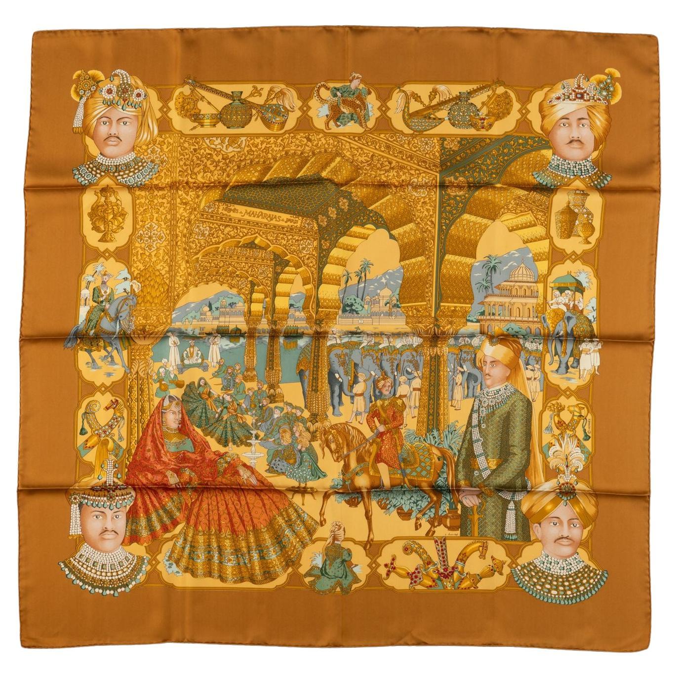 Hermès "Splendeur des Maharajas" Scarf For Sale