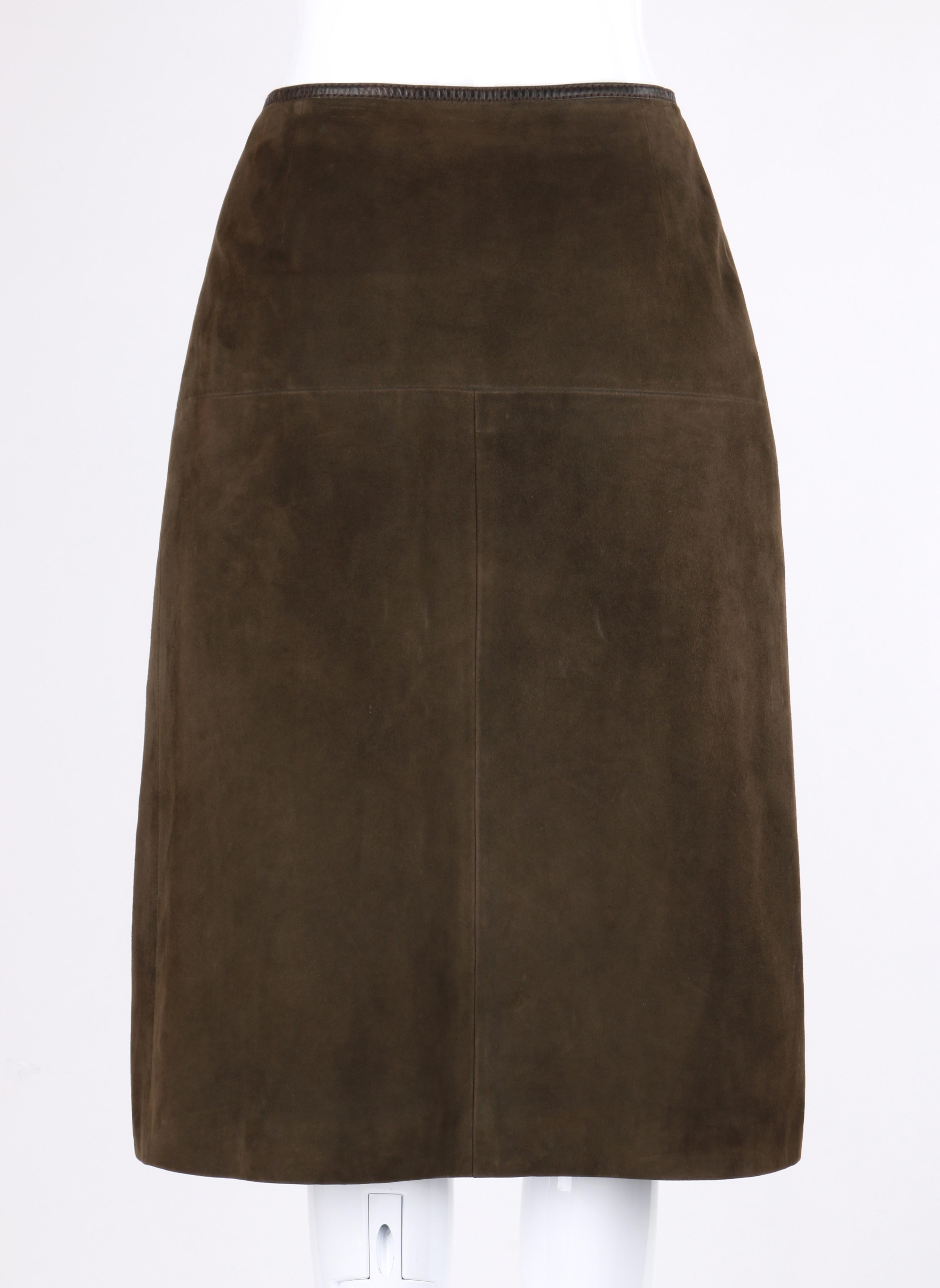 suede wrap skirt