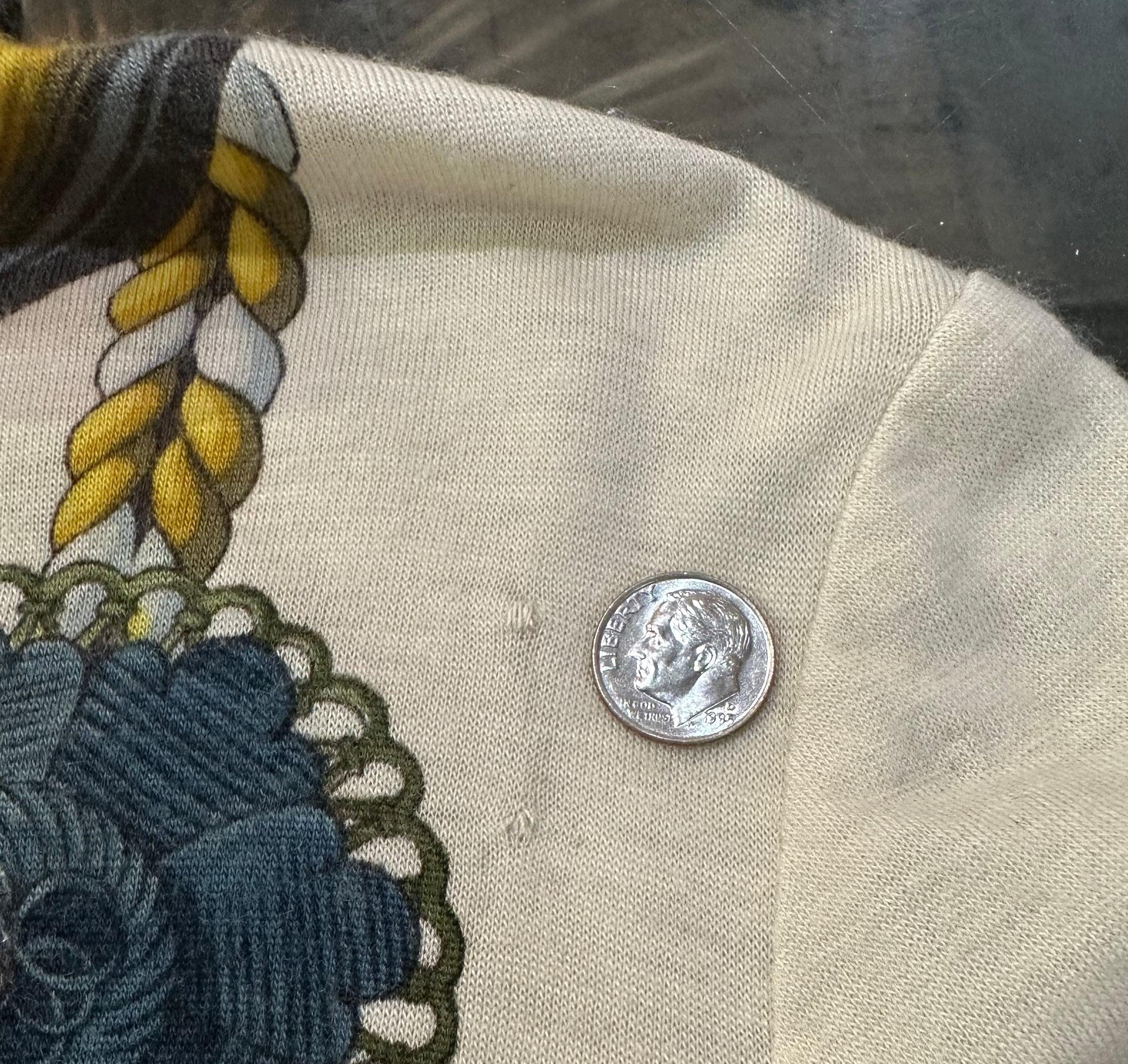 Hermes Sport Kaschmir-Rollkragenpullover mit Pferdedruck, 1960er Jahre (Braun) im Angebot