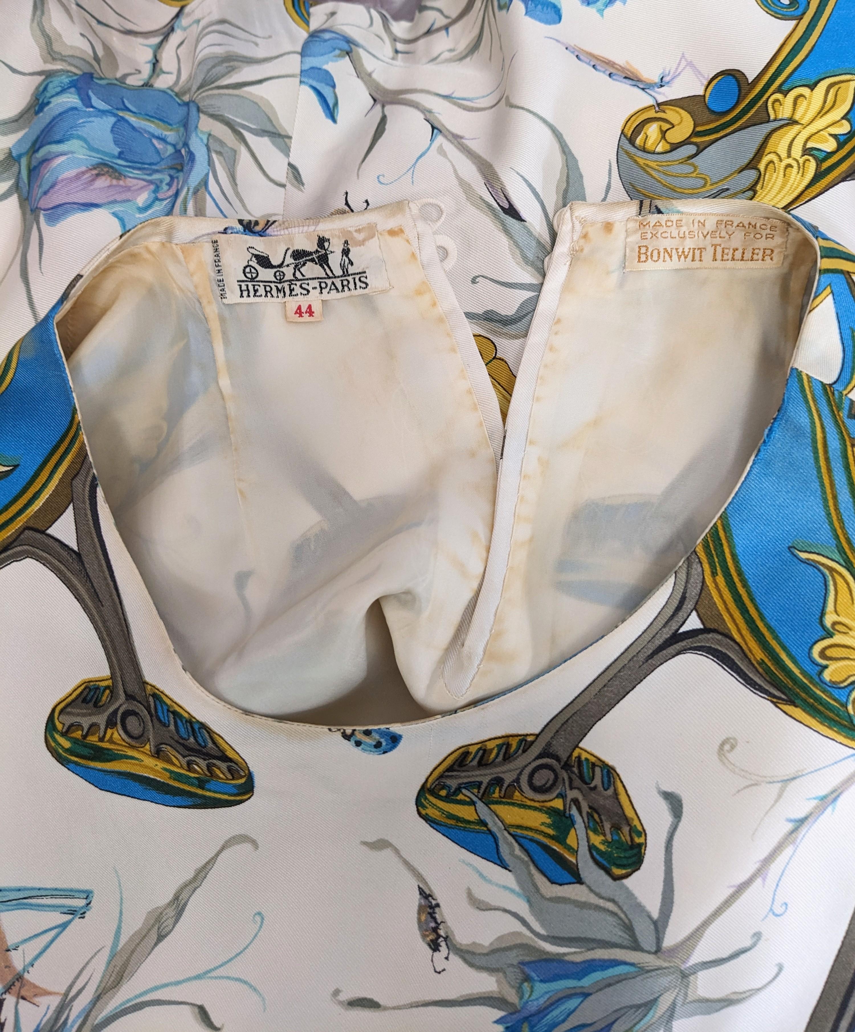 Hermes Sport Silk Twill Print Dress For Sale 6