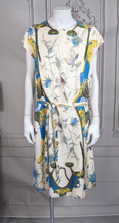 Hermes Sport Silk Twill Print Dress