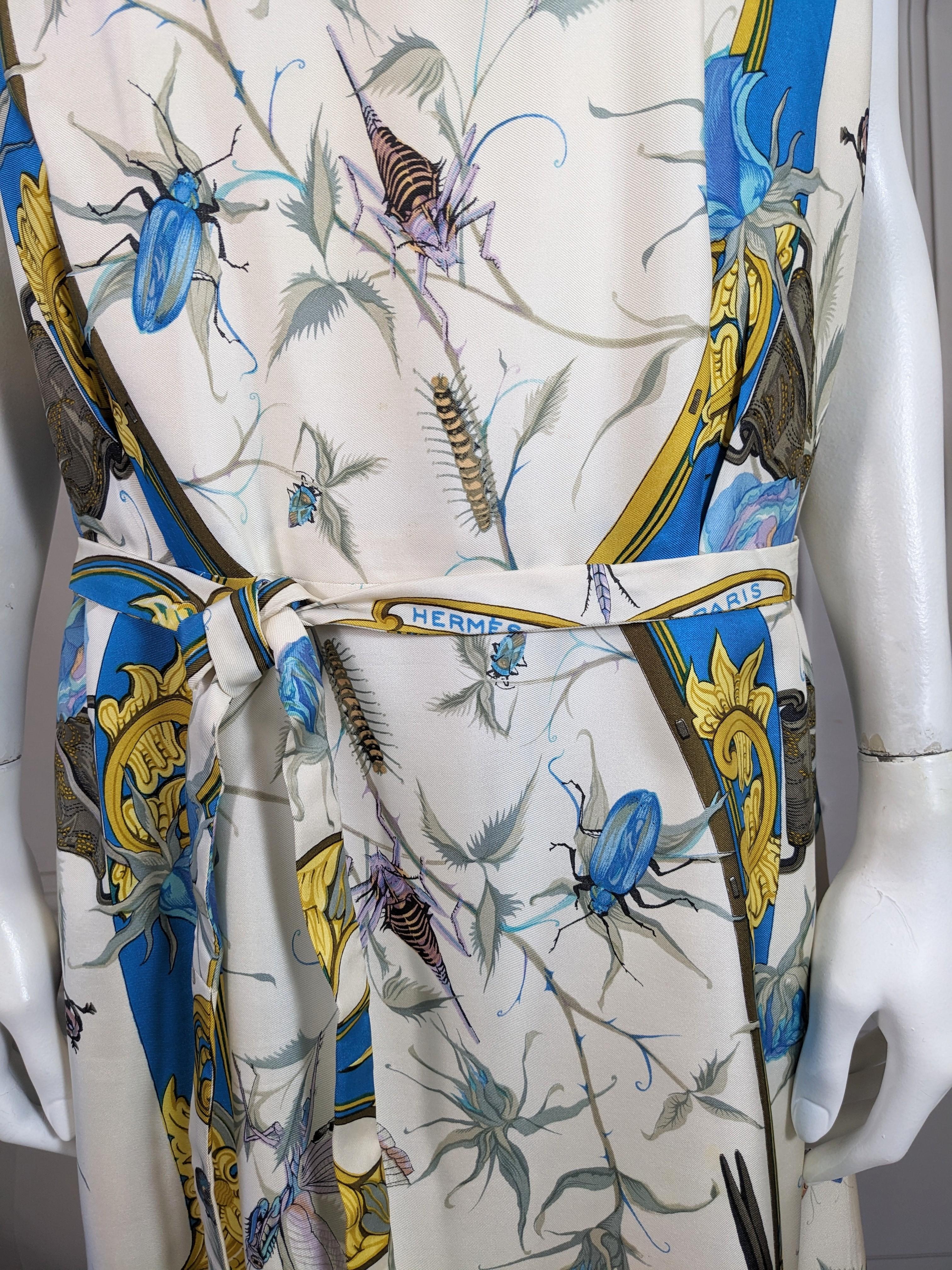 Hermes Sport Silk Twill Print Dress In Good Condition For Sale In New York, NY
