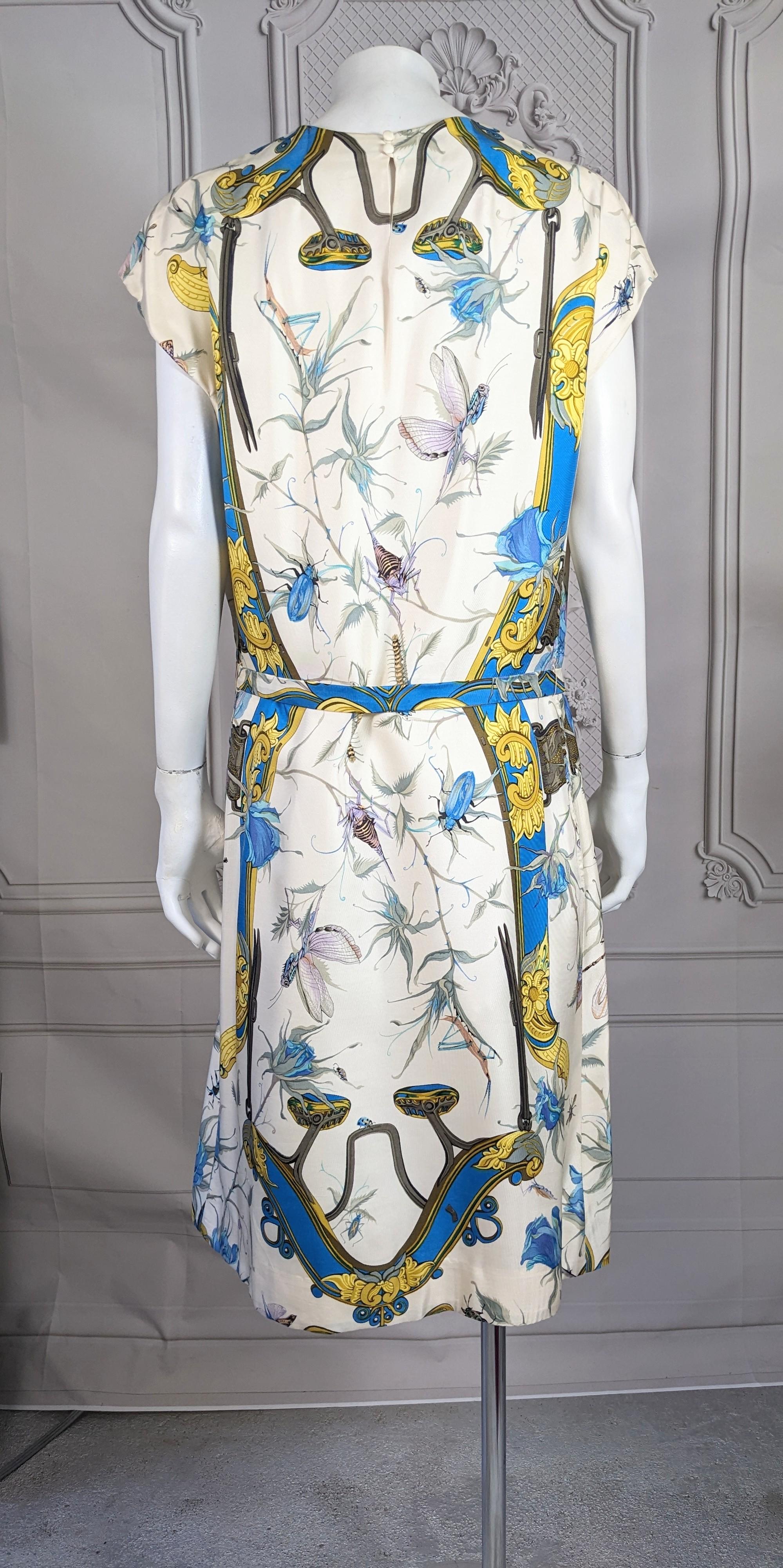 Hermes Sport Silk Twill Print Dress For Sale 3