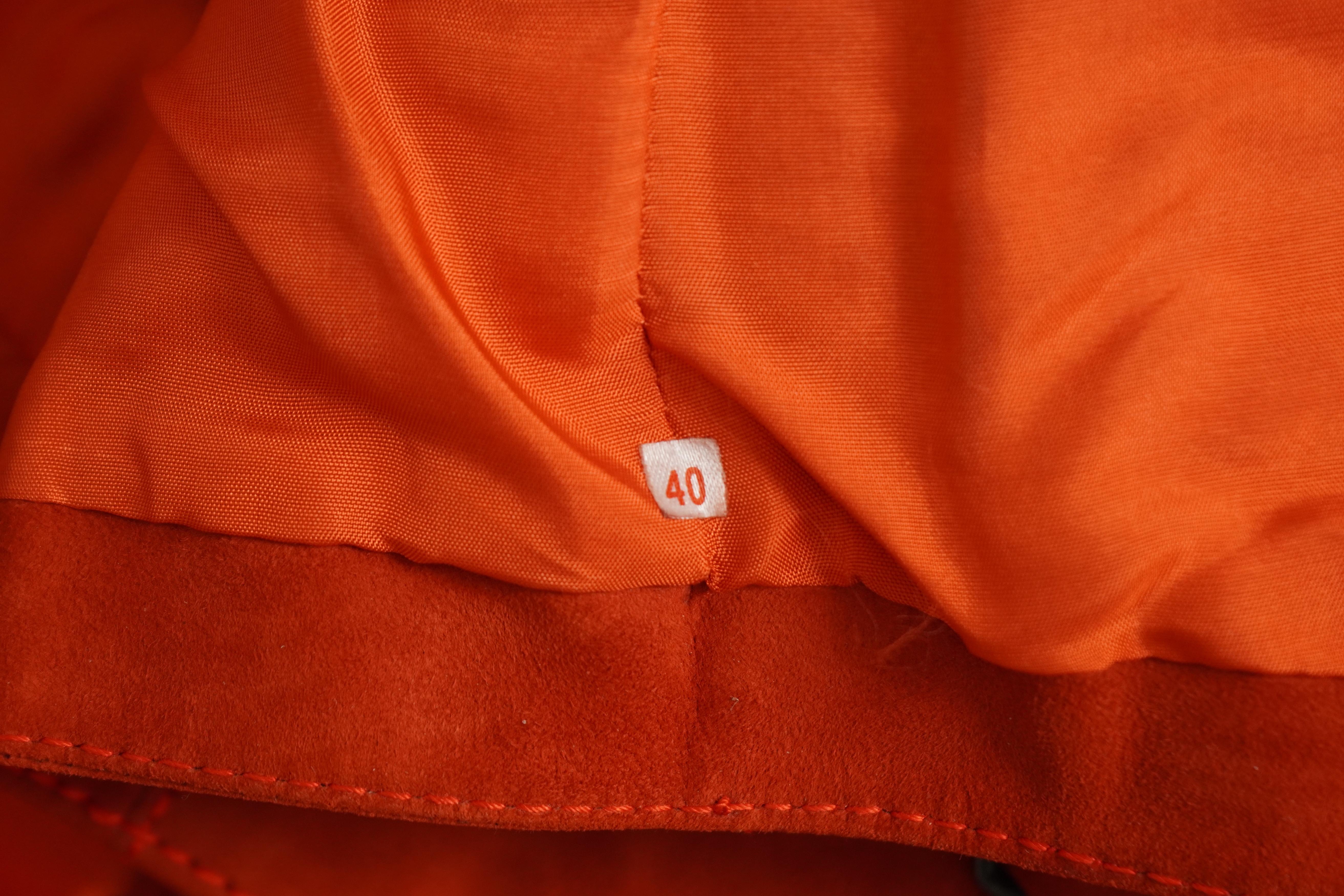 Hermès Sport Suede Burnt Orange Vest For Sale 3