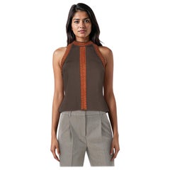 Hermès Spring Summer
23 Maron Ebene Braided Top Size M