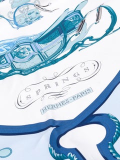 Hermès 'Springs' Carriage Print Silk Scarf