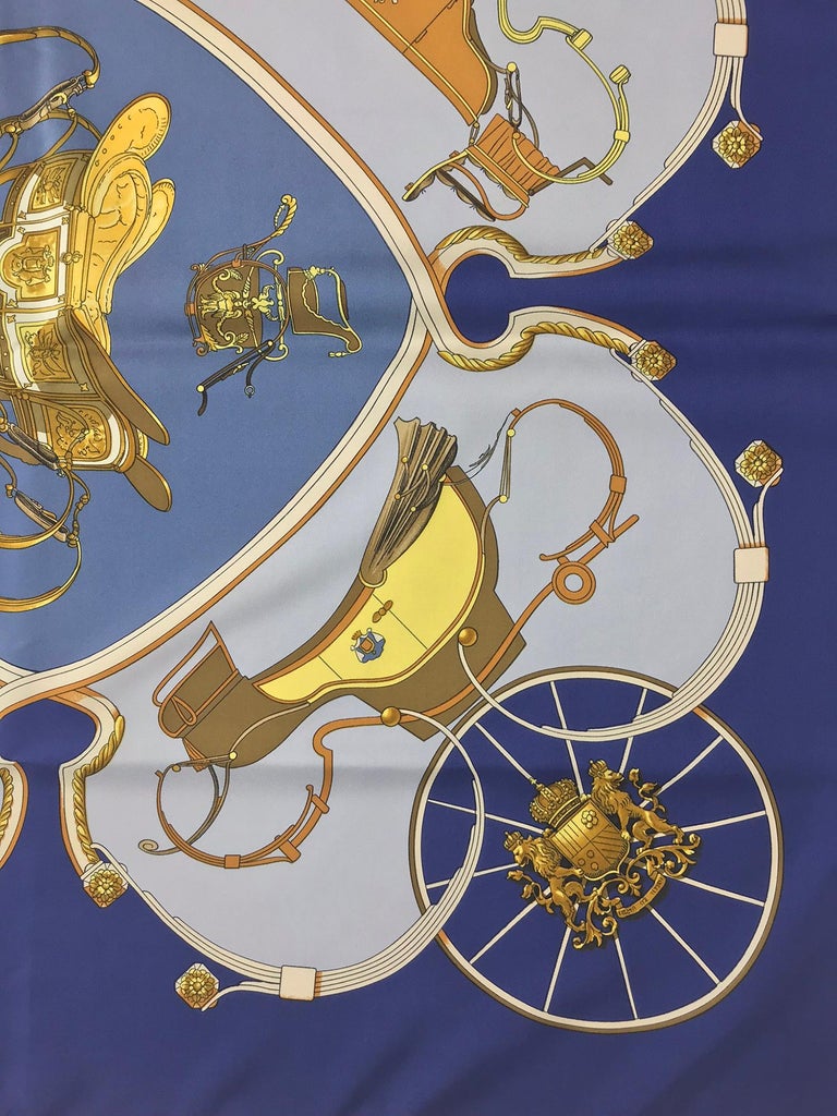 Hermes Springs Silk Twill Scarf by Philippe Ledoux 90cm x 90cm 1970s ...
