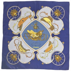 Hermes Springs Silk Twill Scarf by Philippe Ledoux 90cm x 90cm 1970s