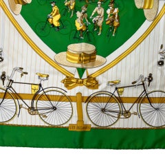 Hermes Square Bicycles Silk Scarf Neckerchief