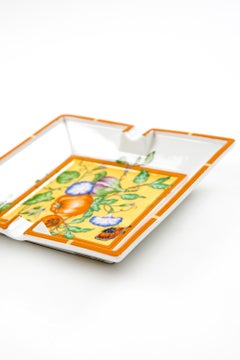 Quadratischer Aschenbecher/ Organizer aus Siesta-Porzellan von Hermes