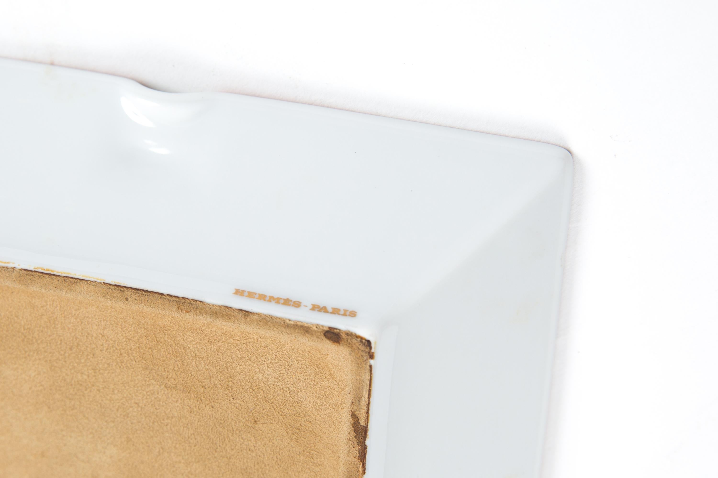 Organizador Cenicero de Porcelana Hermes Cuadrado 