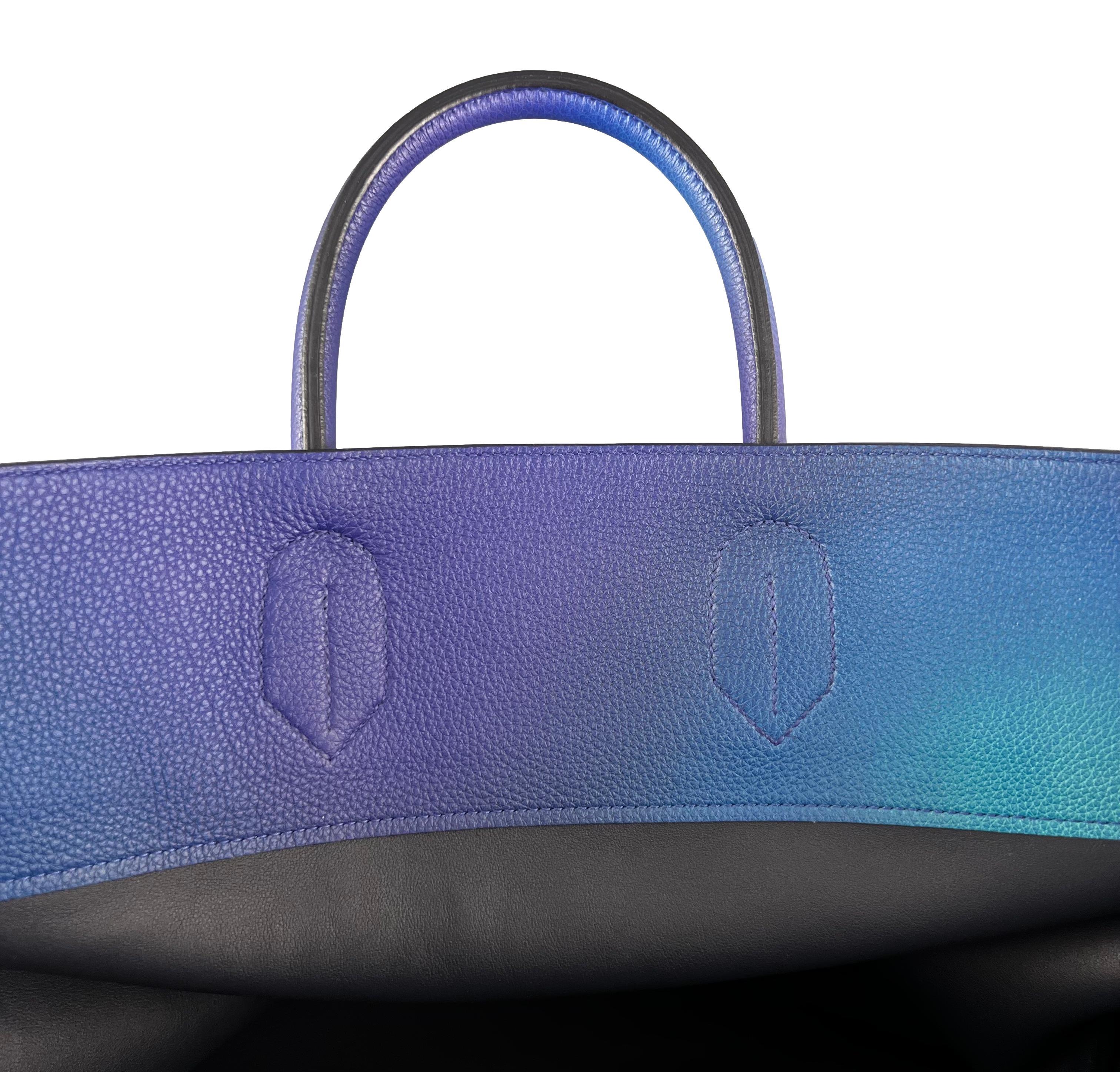 Hermès SS19 Ombré Haut à Courroies Cosmos HAC 50 Nuit Violet Limited Edition Bag 5