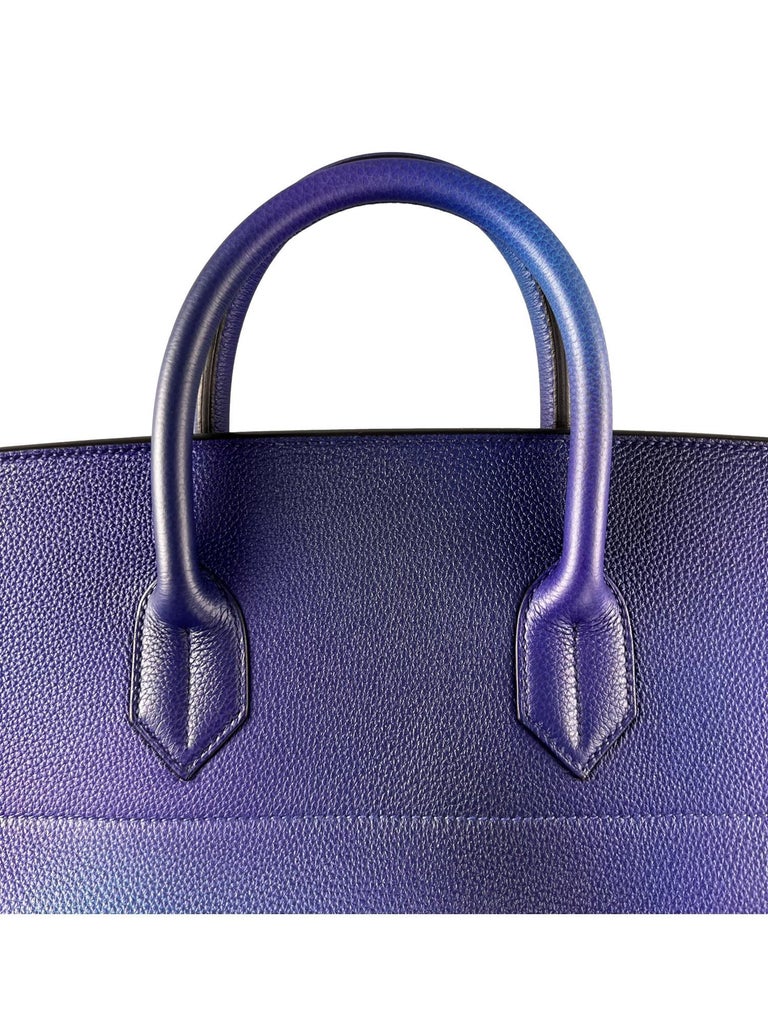 Hermès SS19 Ombré Haut à Courroies Cosmos HAC 50 Nuit Violet Limited Edition Bag For Sale 12