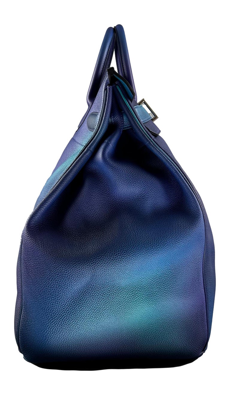 Women's or Men's Hermès SS19 Ombré Haut à Courroies Cosmos HAC 50 Nuit Violet Limited Edition Bag For Sale