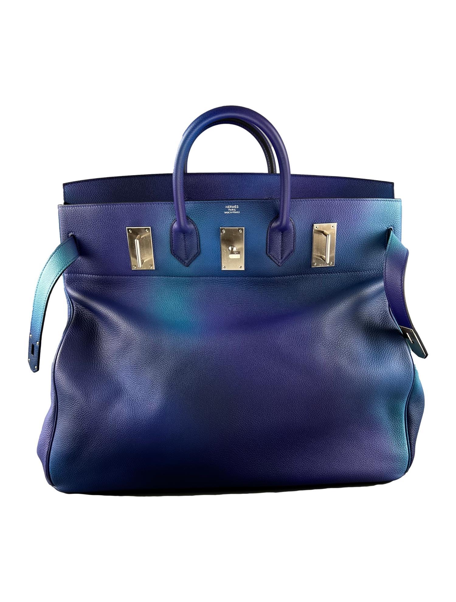 Women's or Men's Hermès SS19 Ombré Haut à Courroies Cosmos HAC 50 Nuit Violet Limited Edition Bag