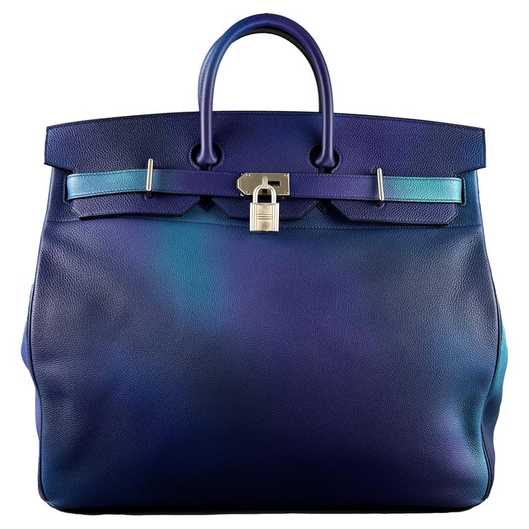 Hermès SS19 Ombré Haut à Courroies Cosmos HAC 50 Nuit Violet Limited Edition Bag For Sale