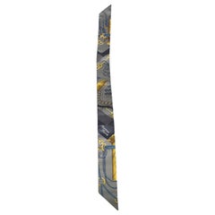 Hermès SS24 Twilly Cliquetis Vert de Gris Anthracite Dore
