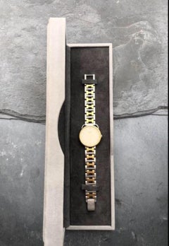 Hermes Stainless Steel and Gold Plate Arceau Clipper Quartz Watch