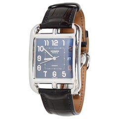 Hermes Herren Edelstahl Automatik Cape Cod TGM Uhr mit Krokodilband