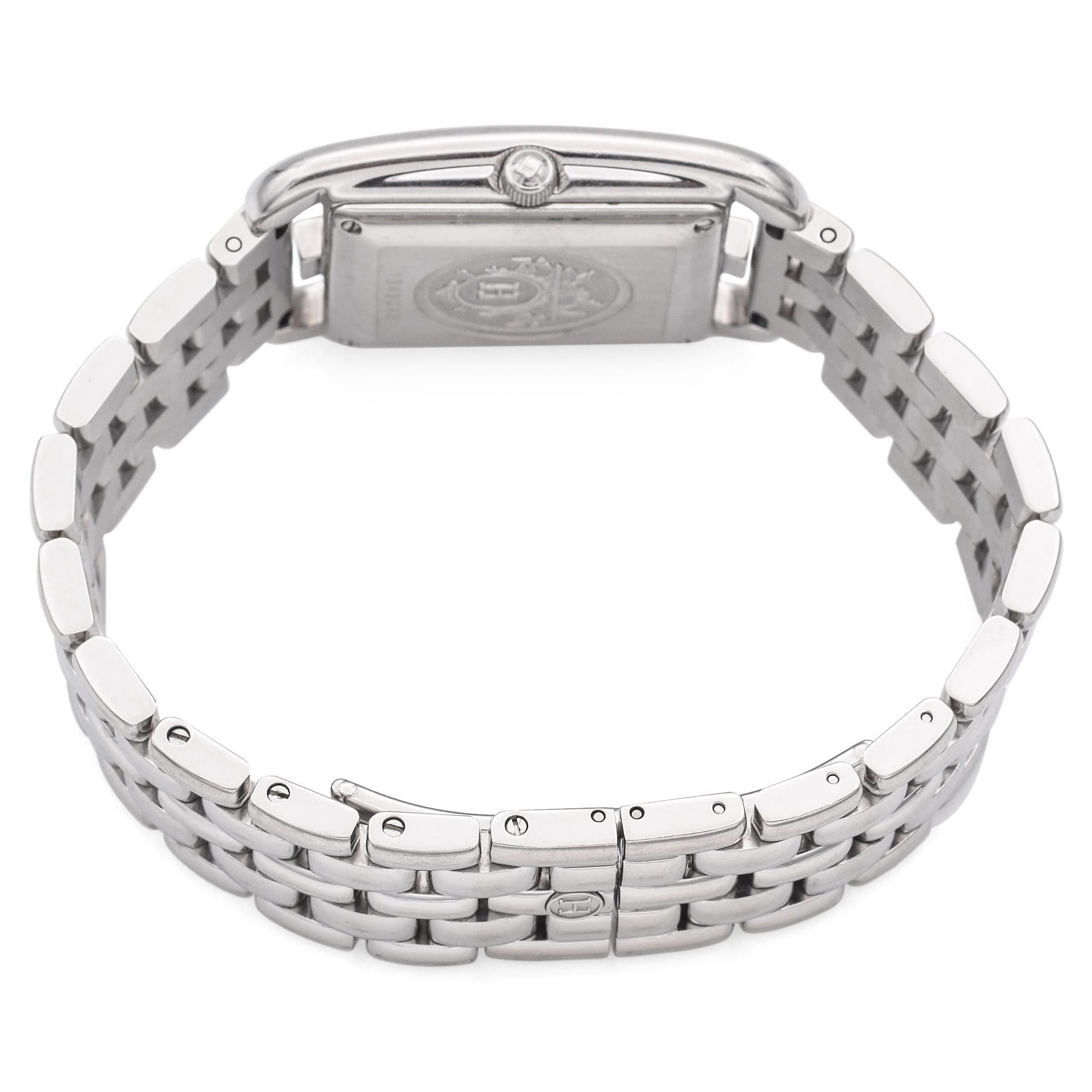 Hermes Stainless Steel Cape Cod Double Tour CC1.710 Men's Watch In Good Condition In New York, NY