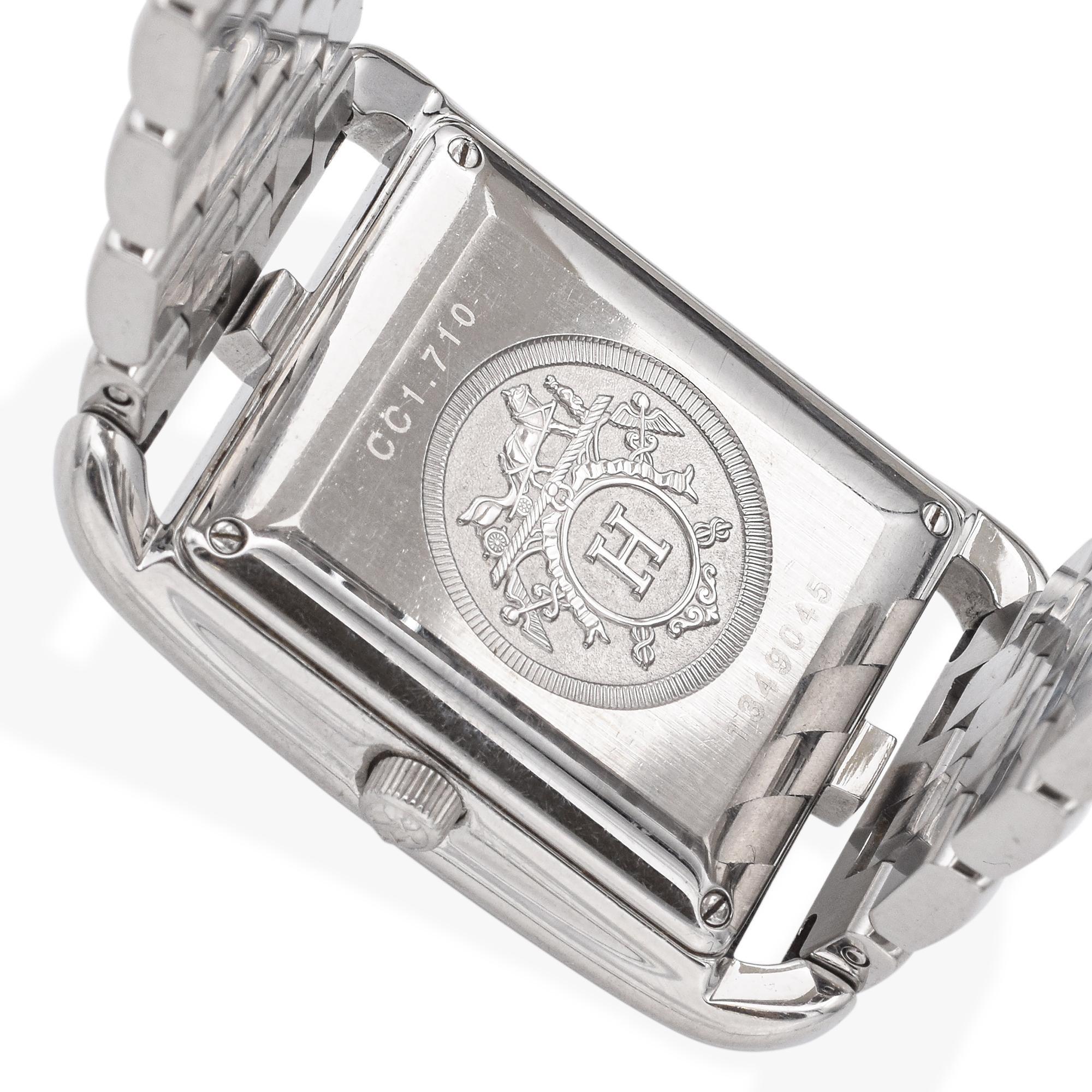 Hermes Stainless Steel Cape Cod Double Tour CC1.710 Men's Watch 2