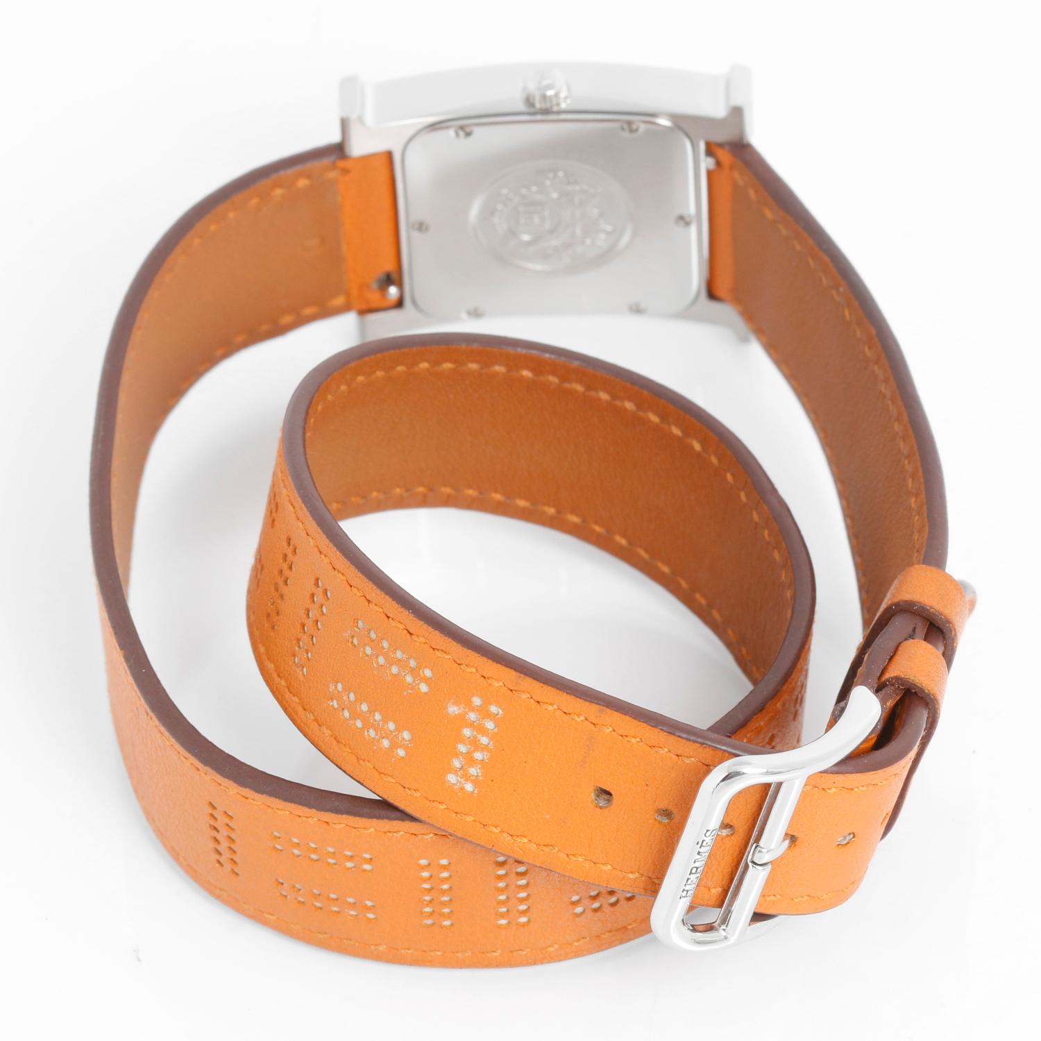 Women's Hermes Stainless Steel Heure H Ladies Watch HH1.510
