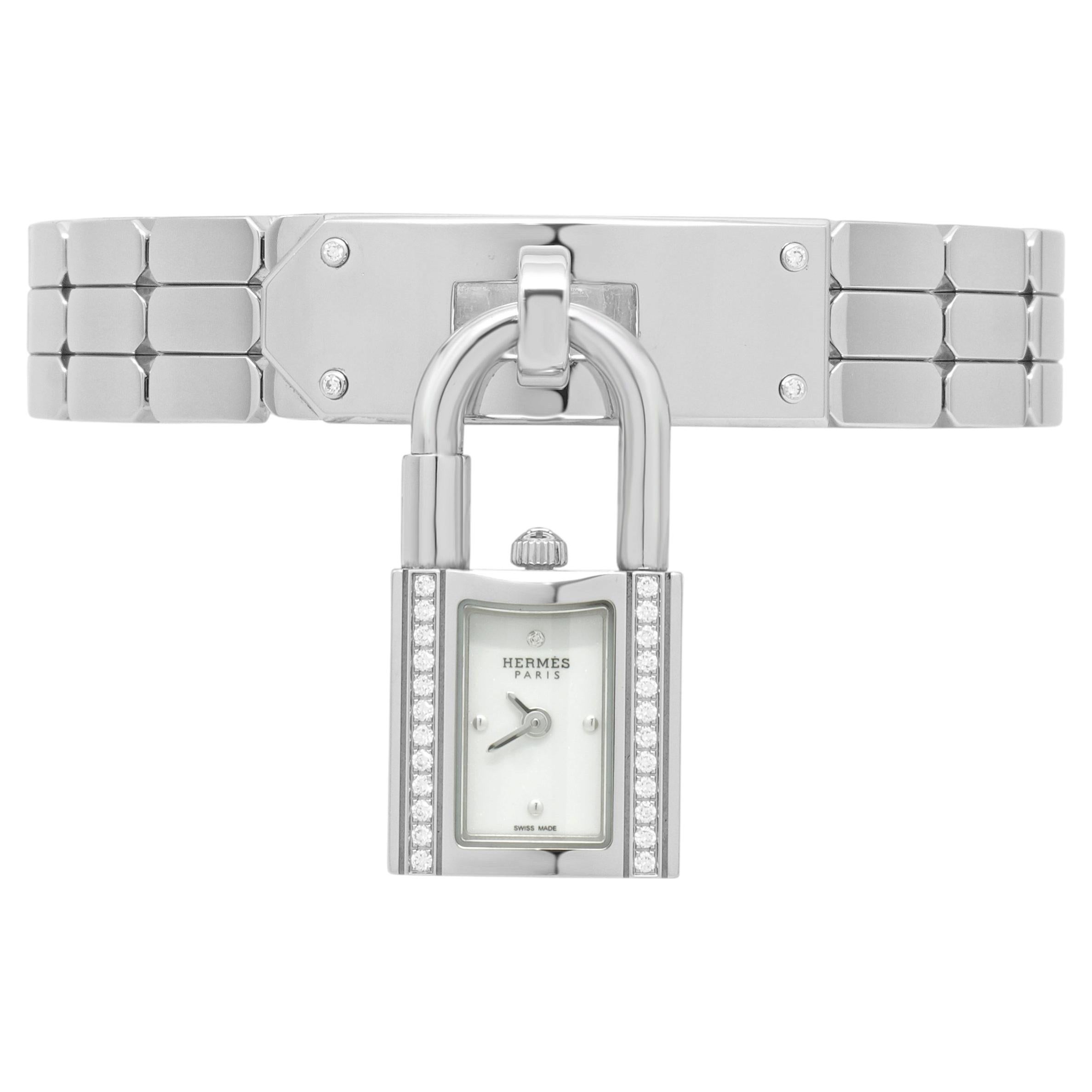 Hermes Stainless Steel Kelly Lock Watch 16.2mm