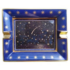 Hermès Stars Cigar Ashtray Change Tray Porcelain Gold Calèche Constellations