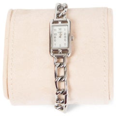 Hermes steel 2021 NANTUCKET TPM 29mm CHAIN Watch Opaline Silver Dial