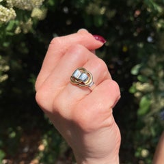 Hermés Sterling 925 Silver and 18 Karat Yellow Gold Retired Buckle Ring