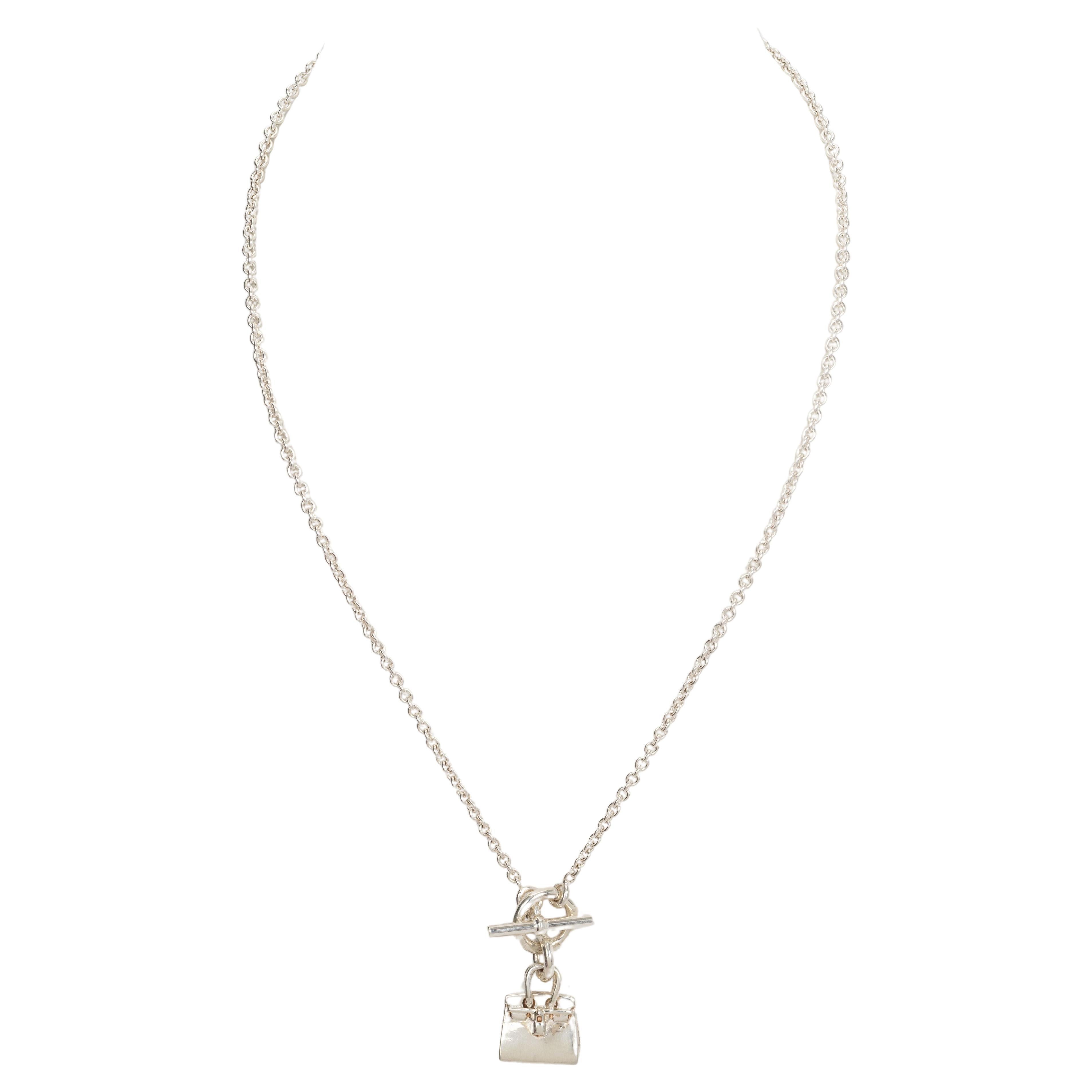 Hermes Sterling Amulette Pendant Necklace