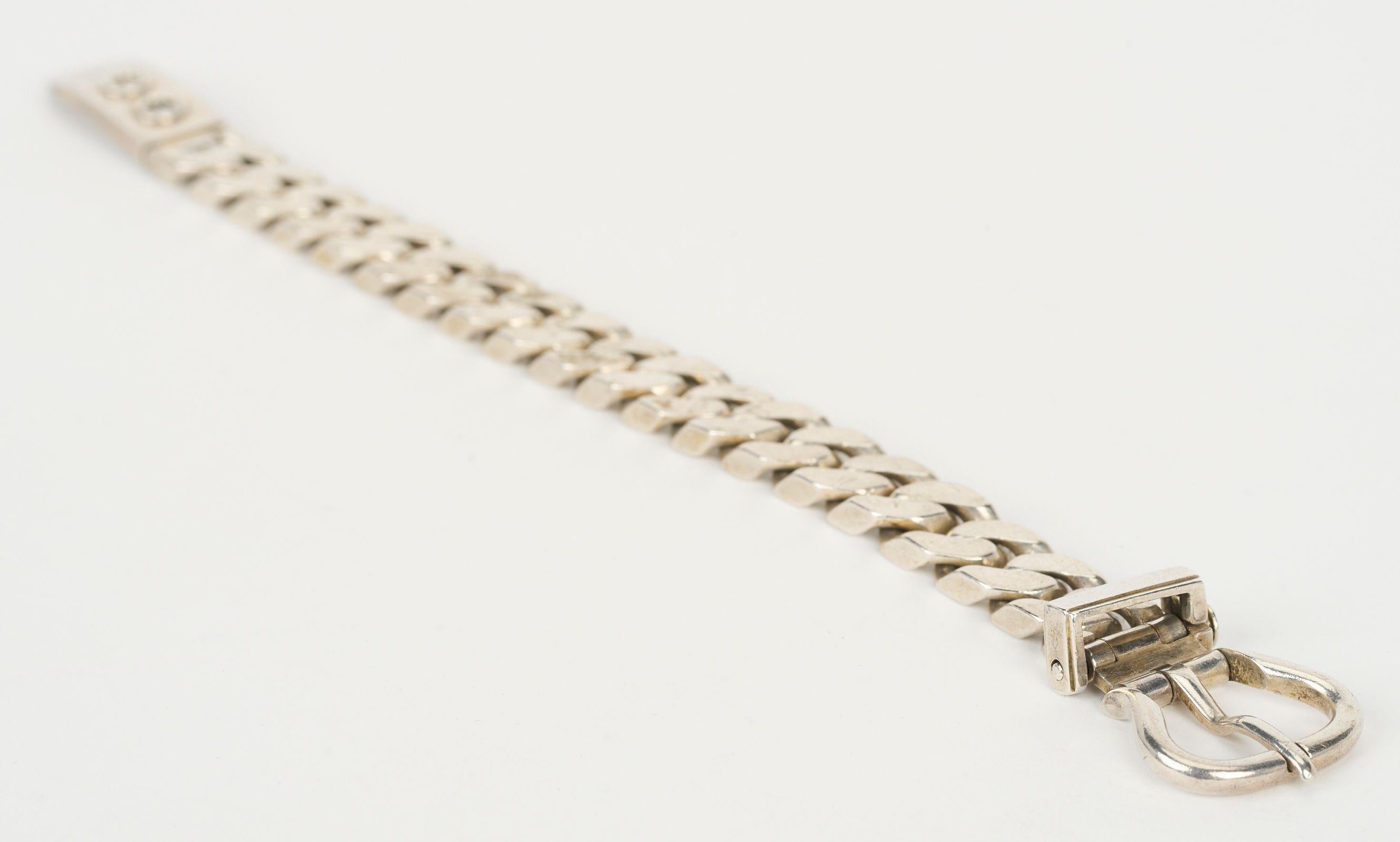 Hermès Sterling Belt Bracelet Unisex In Good Condition In West Hollywood, CA