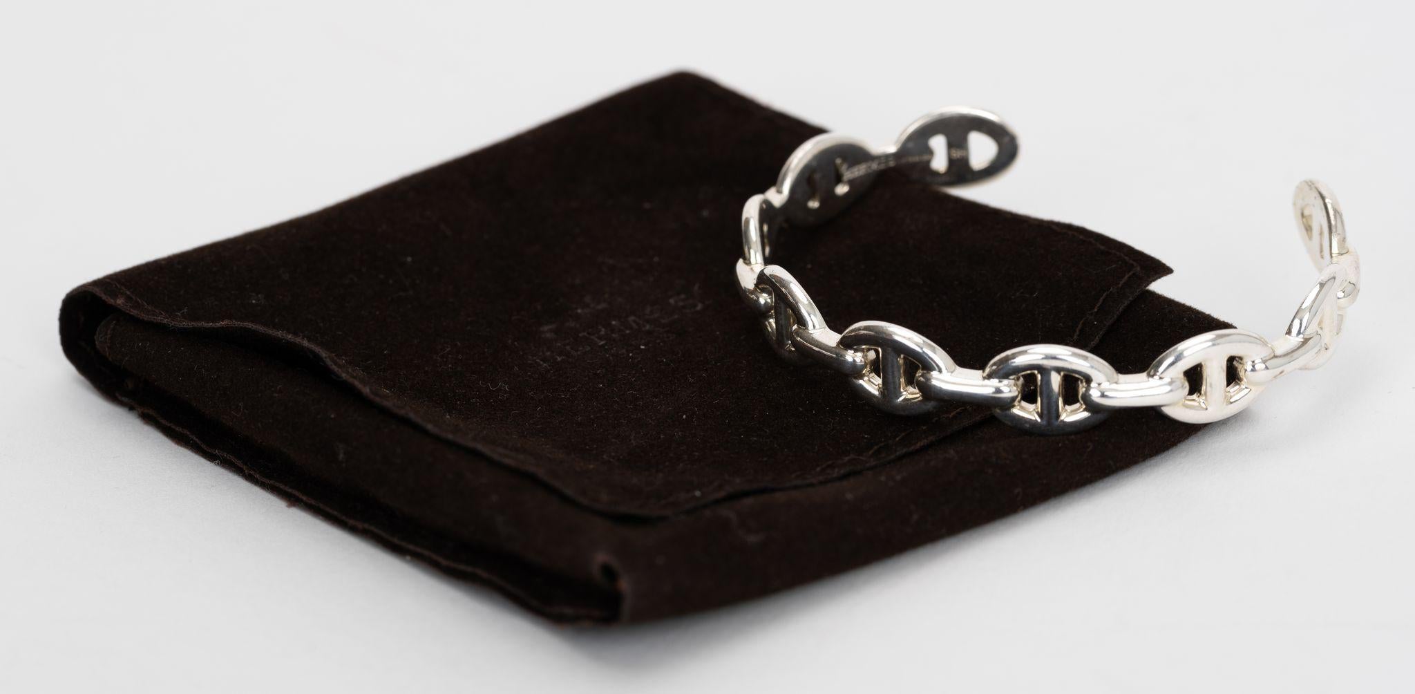 Bracelet D'Ancre en chaîne en argent Hermès Pour femmes en vente