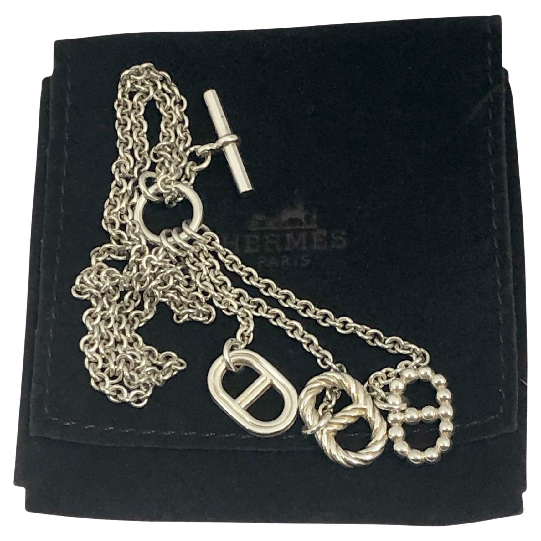 Hermes sterling Chaine d
Ancre Classic Motif Necklace