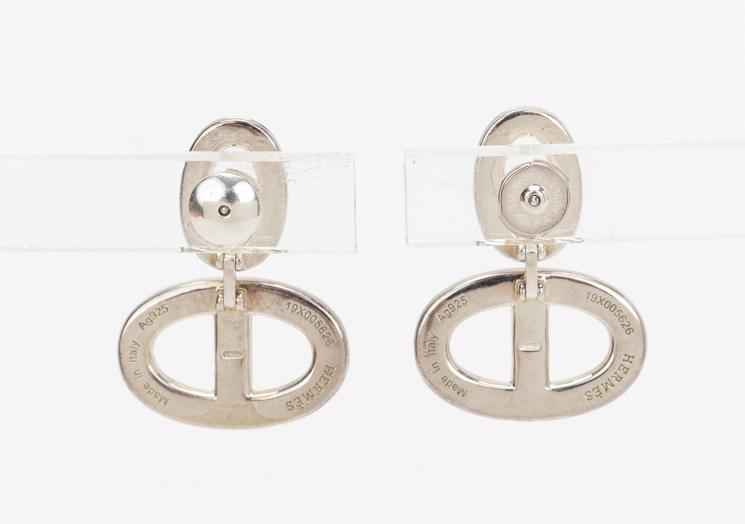 hermes earrings chaine d'ancre