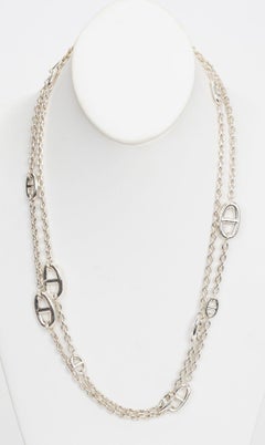 Hermes Sterling Farandole Long Necklace