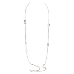 Hermes Sterling Farandole Long Necklace